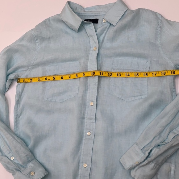 GAP light blue linen shirt - XS - Picture 5 of 6